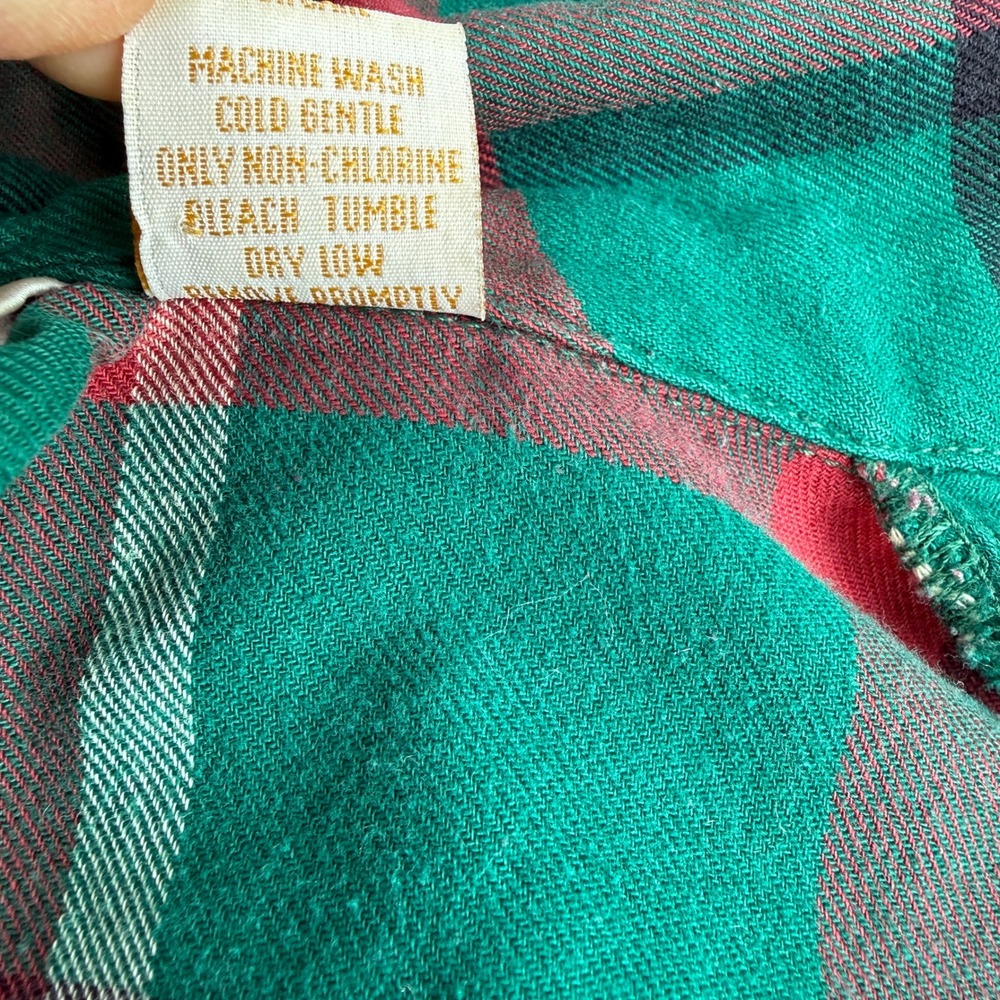Vintage Victoria's Secret Gold Label Green Red Plaid Cotton Robe P/S Academia - Picture 16 of 16